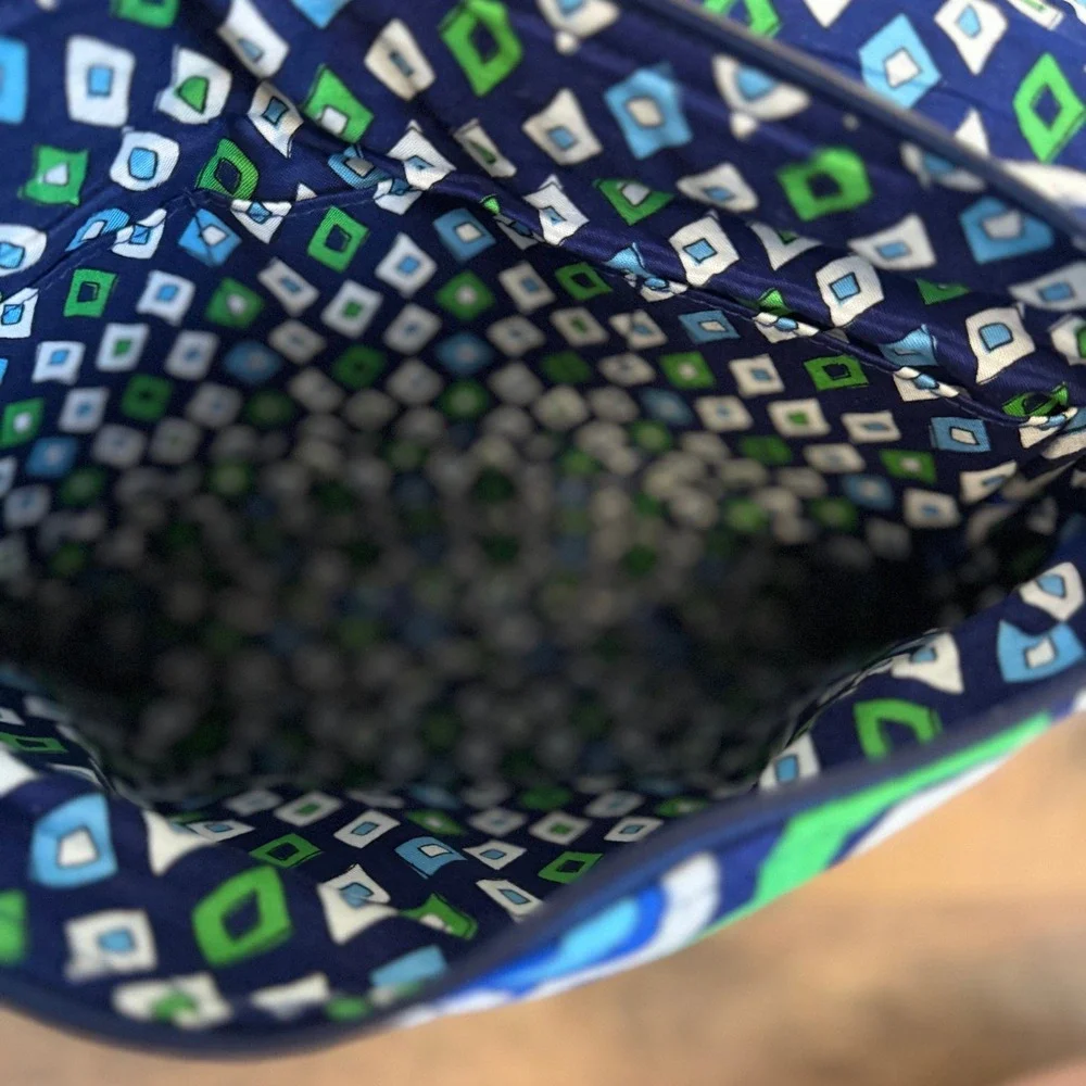 Vera Bradley Turnlock‎ Crossbody Bag Blue Rhapsody Quilted